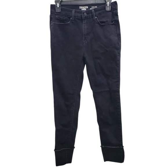 Denizen‎ by Levi's High-Rise Jegging Crop Women's Black Cuffed Hem Jeans 28 - Picture 1 of 12